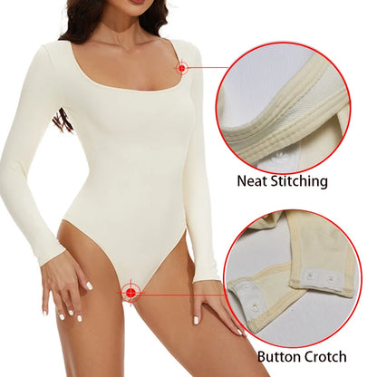 Elastic Body Suit Shapewear  Long Sleeve