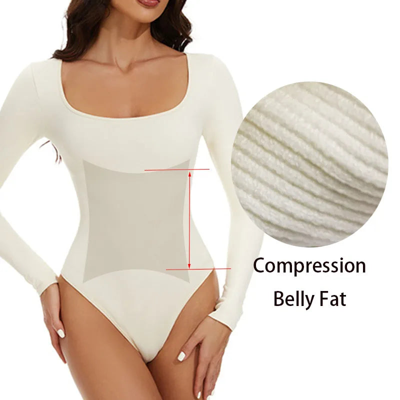 Elastic Body Suit Shapewear  Long Sleeve