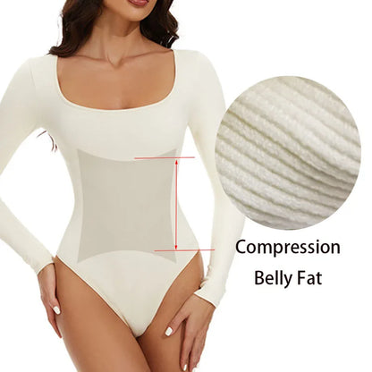 Elastic Body Suit Shapewear  Long Sleeve